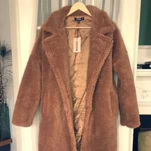 Missguided (Teddy) Oversized Borg Crombie